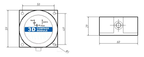 3D electronic compass Dimensions 3D electronic compass Dimensions