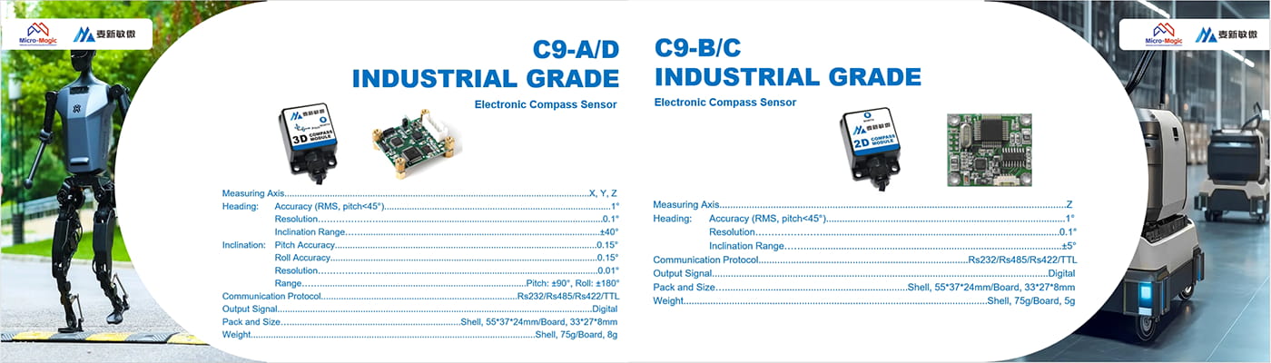 Electronic compass sensor