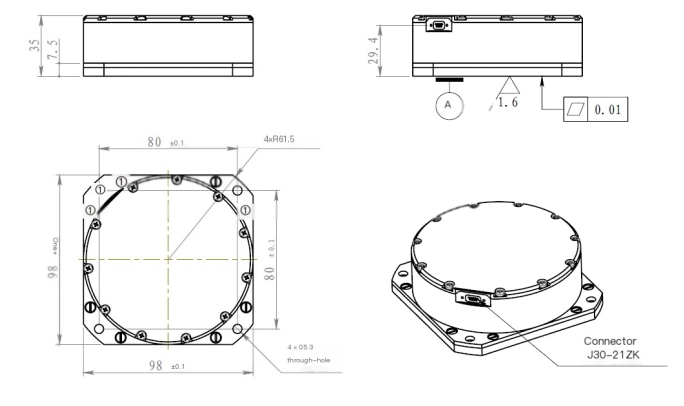 Fiber Optic Gyroscope Dimensions Fiber Optic Gyroscope Dimensions