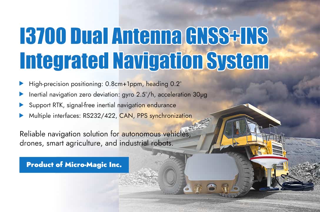 I3700 Dual Antenna GNSS/INS Integrated Navigation System