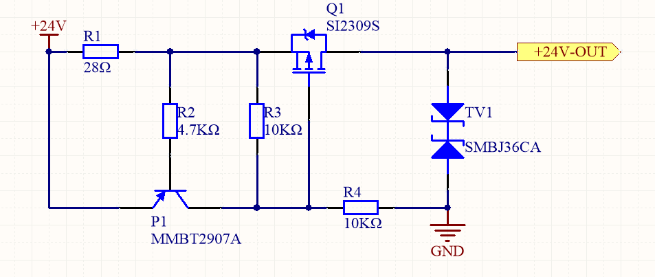 Diagram of a current-limiting protection circuit for 4-20mA sensor interfaces