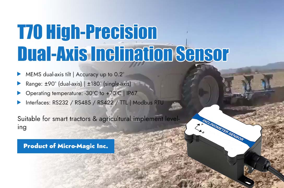 The T70 Series High-Precision Inclination Sensors Enable Customers to Achieve Accurate Monitoring and Intelligent Control of Agricultural Implement Posture