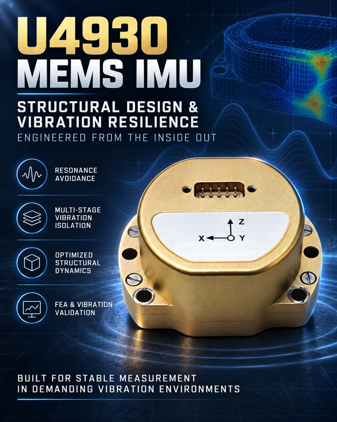 MEMS IMU的结构设计和抗振分析